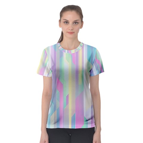 Background Abstract Pastels Women s Sport Mesh Tee by Wegoenart