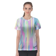 Background Abstract Pastels Women s Sport Mesh Tee