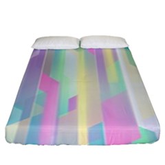 Background Abstract Pastels Fitted Sheet (king Size) by Wegoenart