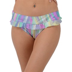 Background Abstract Pastels Frill Bikini Bottom