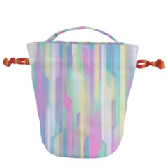 Background Abstract Pastels Drawstring Bucket Bag