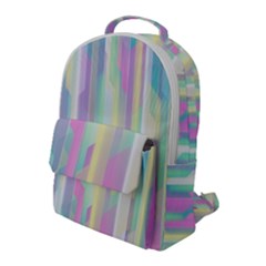 Background Abstract Pastels Flap Pocket Backpack (large)