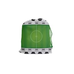 Background Sports Soccer Football Drawstring Pouch (small) by Wegoenart