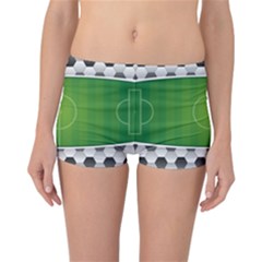 Background Sports Soccer Football Reversible Boyleg Bikini Bottoms by Wegoenart