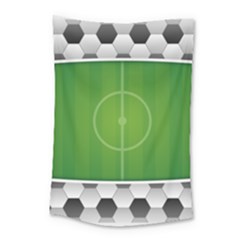 Background Sports Soccer Football Small Tapestry by Wegoenart