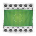 Background Sports Soccer Football Square Tapestry (Large) View1