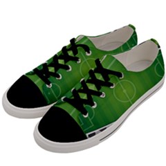 Background Sports Soccer Football Men s Low Top Canvas Sneakers by Wegoenart