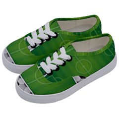 Background Sports Soccer Football Kids  Classic Low Top Sneakers by Wegoenart