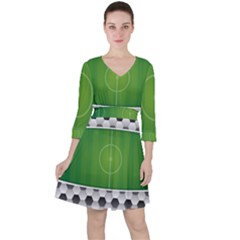 Background Sports Soccer Football Ruffle Dress by Wegoenart