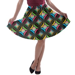 Seamless Pattern Background Abstract A-line Skater Skirt by Wegoenart