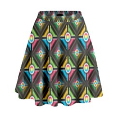 Seamless Pattern Background Abstract High Waist Skirt by Wegoenart