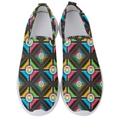 Seamless Pattern Background Abstract Men s Slip On Sneakers