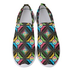 Seamless Pattern Background Abstract Women s Slip On Sneakers