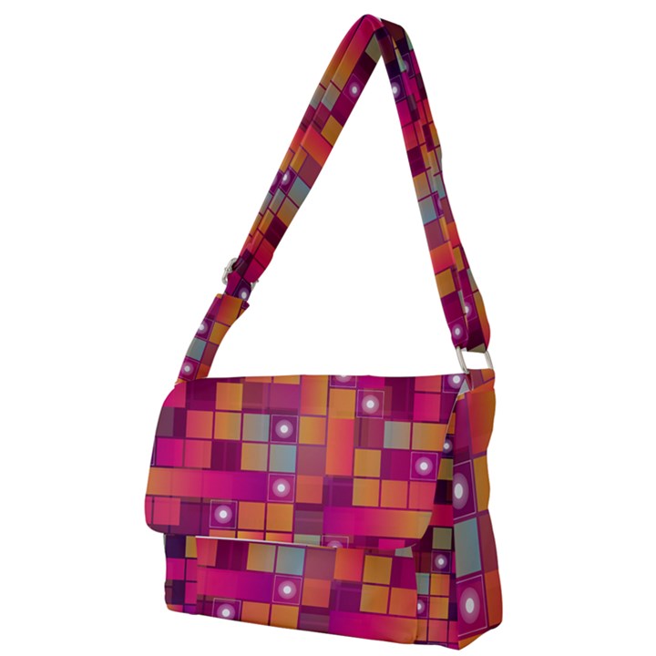 Abstract Background Colorful Full Print Messenger Bag