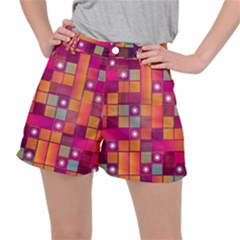 Abstract Background Colorful Stretch Ripstop Shorts