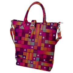 Abstract Background Colorful Buckle Top Tote Bag