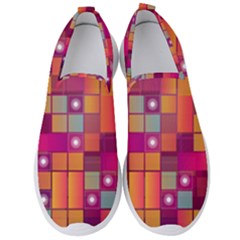 Abstract Background Colorful Men s Slip On Sneakers