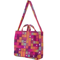 Abstract Background Colorful Square Shoulder Tote Bag