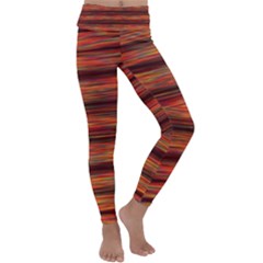 Colorful Abstract Background Strands Kids  Lightweight Velour Classic Yoga Leggings