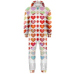 Valentine Valentines Day Card Love Hooded Jumpsuit (men)  by Wegoenart