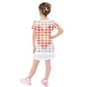 Valentine Valentines Day Card Love Kids  Short Sleeve Velvet Dress View2