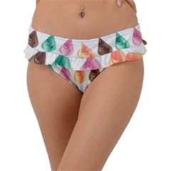 Background Colorful Abstract Frill Bikini Bottom