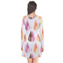 Background Colorful Abstract Long Sleeve V-neck Flare Dress View2