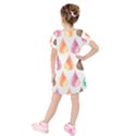 Background Colorful Abstract Kids  Short Sleeve Velvet Dress View2