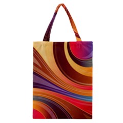 Abstract Colorful Background Wavy Classic Tote Bag by Wegoenart