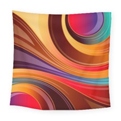 Abstract Colorful Background Wavy Square Tapestry (large) by Wegoenart