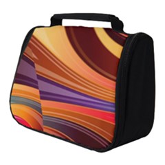 Abstract Colorful Background Wavy Full Print Travel Pouch (small)