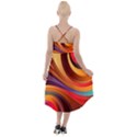 Abstract Colorful Background Wavy High-Low Halter Chiffon Dress  View2