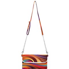 Abstract Colorful Background Wavy Mini Crossbody Handbag by Wegoenart