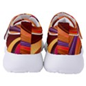 Abstract Colorful Background Wavy Women s Velcro Strap Shoes View4