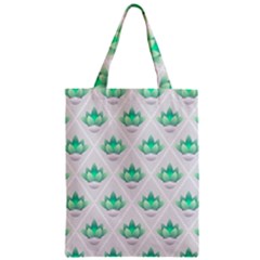 Plant Pattern Green Leaf Flora Zipper Classic Tote Bag by Wegoenart