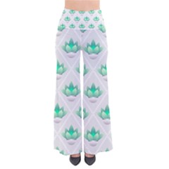 Plant Pattern Green Leaf Flora So Vintage Palazzo Pants by Wegoenart