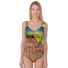 Mountain Village Village Medieval Princess Tank Leotard  by Wegoenart