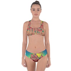 Mountain Village Village Medieval Criss Cross Bikini Set by Wegoenart