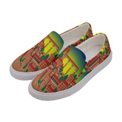 Mountain Village Village Medieval Women s Canvas Slip Ons by Wegoenart