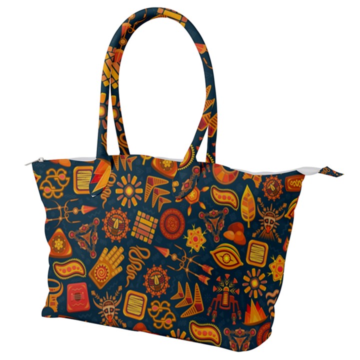 Pattern Background Ethnic Tribal Canvas Shoulder Bag