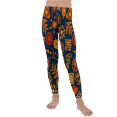 Pattern Background Ethnic Tribal Kids  Lightweight Velour Leggings