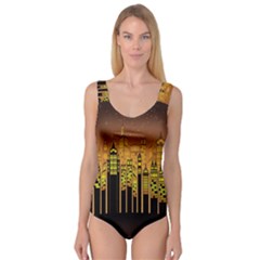 Buildings Skyscrapers City Princess Tank Leotard  by Wegoenart