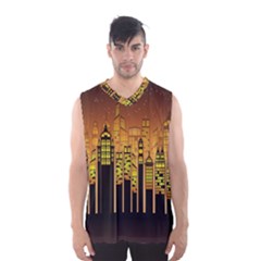 Buildings Skyscrapers City Men s Basketball Tank Top by Wegoenart