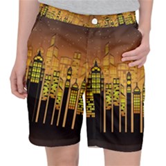 Buildings Skyscrapers City Pocket Shorts