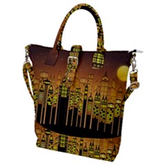 Buildings Skyscrapers City Buckle Top Tote Bag