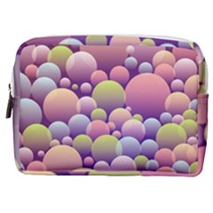 Abstract Background Circle Bubbles Make Up Pouch (medium)