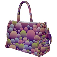 Abstract Background Circle Bubbles Duffel Travel Bag by Wegoenart