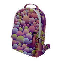 Abstract Background Circle Bubbles Flap Pocket Backpack (large)