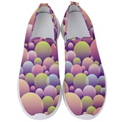 Abstract Background Circle Bubbles Men s Slip On Sneakers