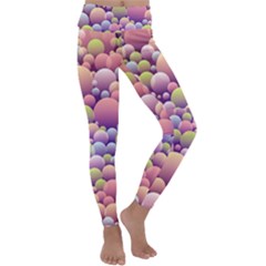 Abstract Background Circle Bubbles Kids  Lightweight Velour Classic Yoga Leggings